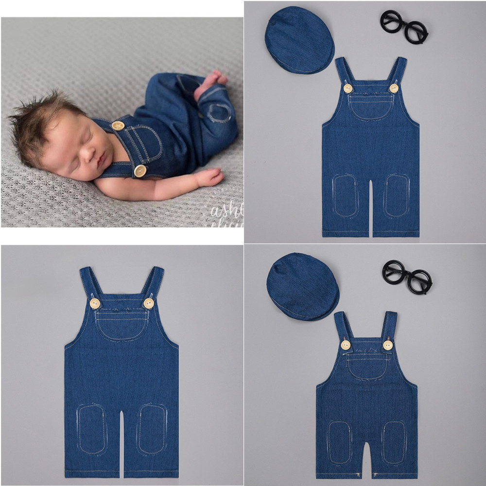 Baby Clothing On Sale - ❤️Newborn Photography Clothing Denim Overalls Studio