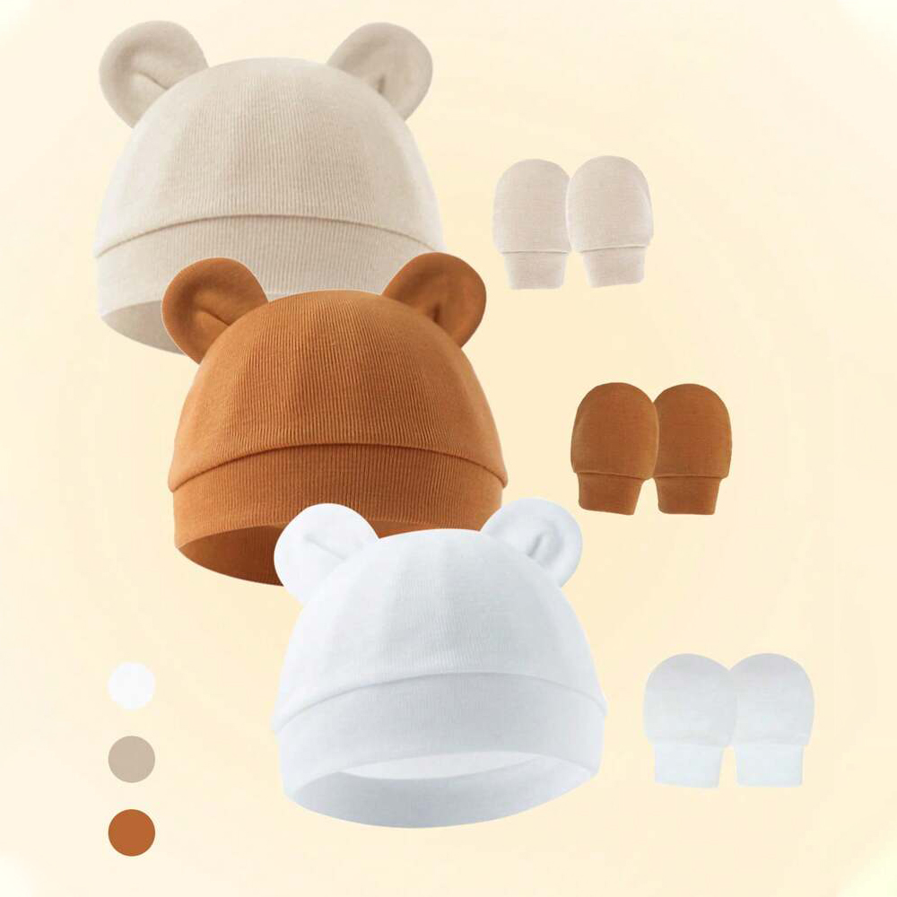 Baby Girl Hat Gloves Set Cotto - đánh giá và giá Baby Mittens Scratch