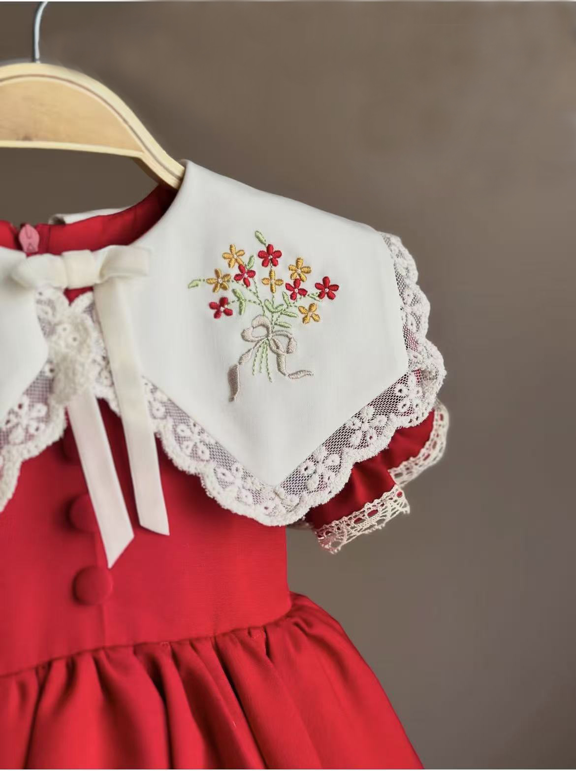 0-12Y Baby Girl Summer Red Emb - đánh giá và giá Baby Clothing Embroidery