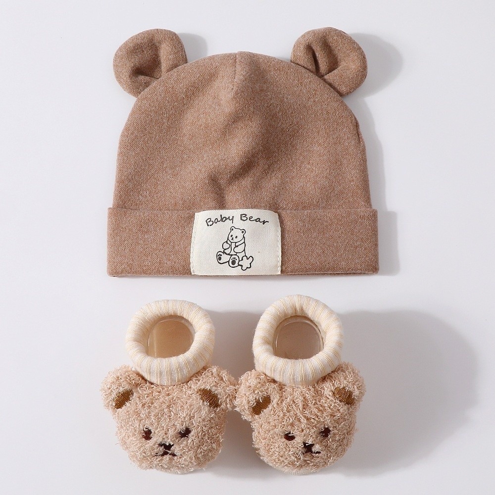 2Pcs/Set Cute Cotton Baby Hat  - đánh giá và giá Baby Mittens Scratch