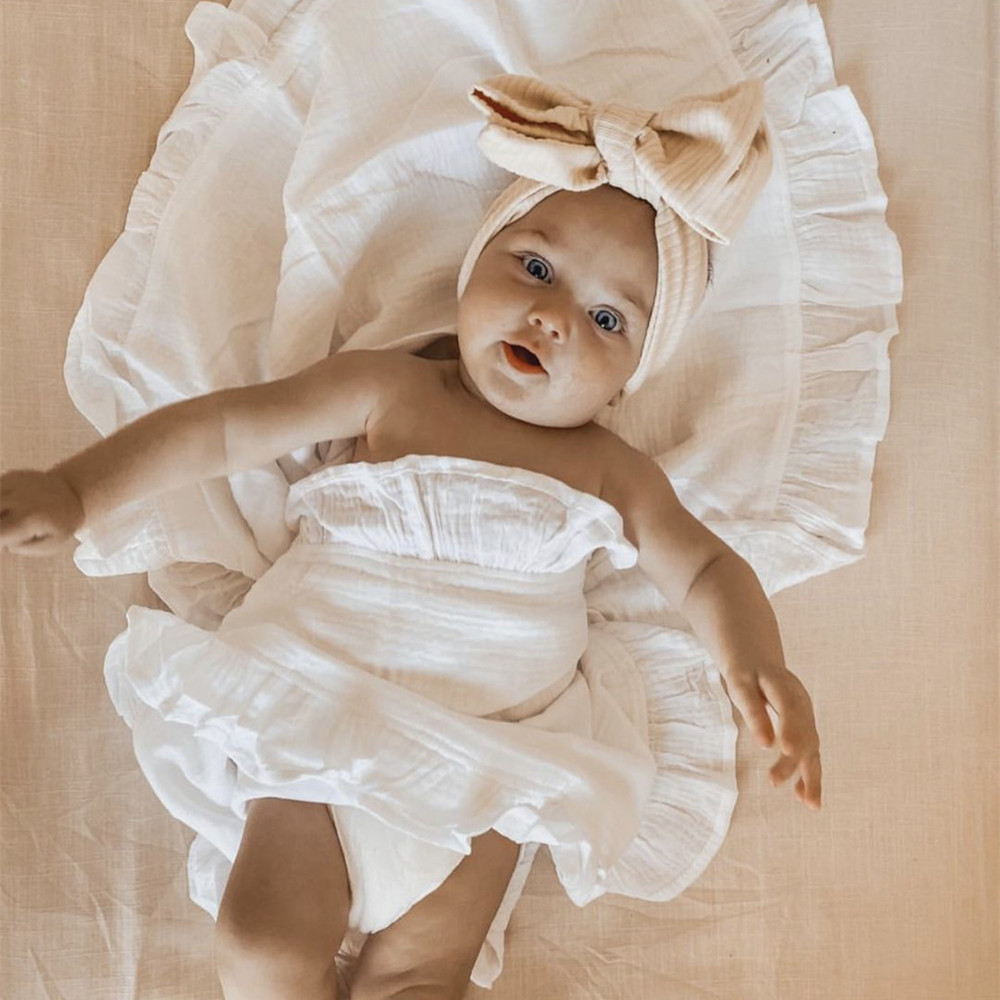 INS Xù Lông Muslin Bé Đầm Chăn - đánh giá và giá Baby Clothing Organic Cotton